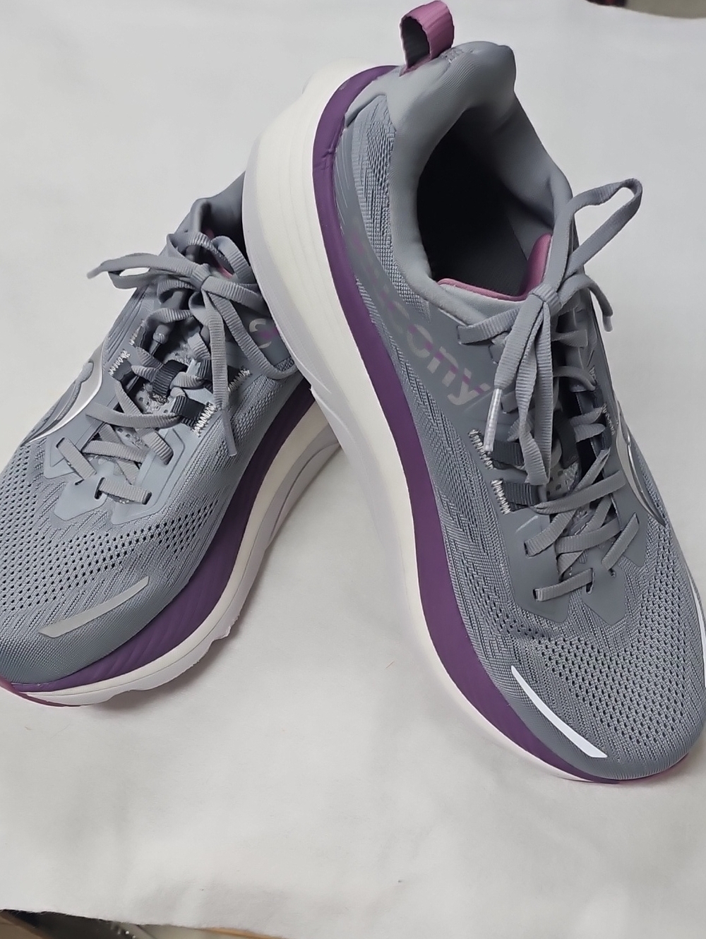 Saucony Gray & Purple Women's Running Sneakers